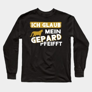 Gepard Spruch Druck Tier Raubkatze Geschenk Long Sleeve T-Shirt